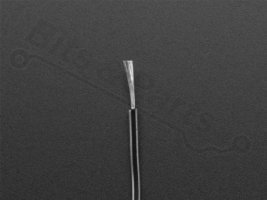 Silicone wire multi-strand 26AWG 0.5mm 2 meters - black - Adafruit 1881